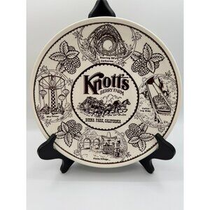 Vintage Knott's Berry Farm Buena Park, California Plate Amusement Park Nostalgia